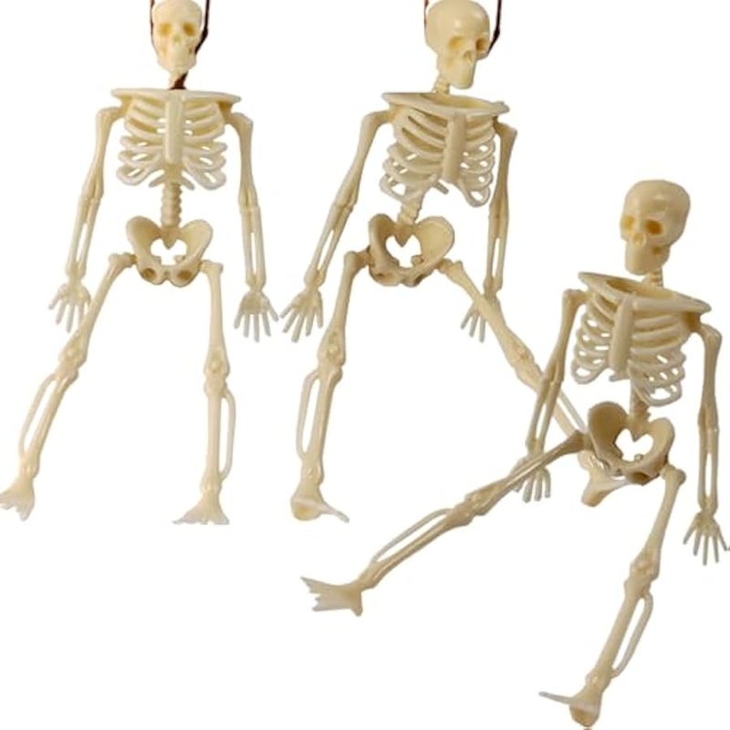 20PCS 6 Inch Mini Skeleton Figurines, Small Skeletons  Decorations for Craft Haunted House Accessories Party Favors (20) - Image 3